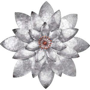 Bohemian Galvanized Metal Flower Wall Decor Metal Wall Art Decorations Hanging